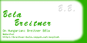 bela breitner business card